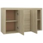 vidaXL Aparador madera contrachapada color roble Sonoma 120x36x69 cm vidaXL Aparador madera contrachapada color roble Sonoma 120x36x69 cm