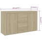 vidaXL Aparador madera contrachapada color roble Sonoma 120x36x69 cm vidaXL Aparador madera contrachapada color roble Sonoma 120x36x69 cm