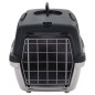 vidaXL Transportín de mascotas PP gris y negro 48x32x31 cm