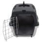 vidaXL Transportín de mascotas PP gris y negro 48x32x31 cm