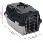 vidaXL Transportín de mascotas PP gris y negro 48x32x31 cm
