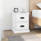vidaXL Mesitas de noche 2 uds madera contrachapada blanco 39x39x47,5cm vidaXL Mesitas de noche 2 uds madera contrachapada blanco 39x39x47,5cm