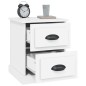 vidaXL Mesitas de noche 2 uds madera contrachapada blanco 39x39x47,5cm vidaXL Mesitas de noche 2 uds madera contrachapada blanco 39x39x47,5cm