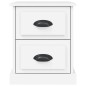 vidaXL Mesitas de noche 2 uds madera contrachapada blanco 39x39x47,5cm vidaXL Mesitas de noche 2 uds madera contrachapada blanco 39x39x47,5cm