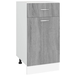 vidaXL Armario bajo cocina madera ingeniería gris Sonoma 40x46x81,5 cm
