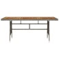 vidaXL Mesa de jardín ratán PE y acacia maciza gris 160x70x72 cm vidaXL Mesa de jardín ratán PE y acacia maciza gris 160x70x72 cm