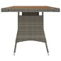 vidaXL Mesa de jardín ratán PE y acacia maciza gris 160x70x72 cm vidaXL Mesa de jardín ratán PE y acacia maciza gris 160x70x72 cm