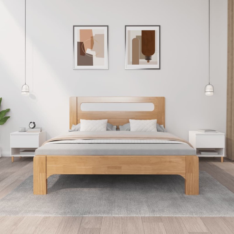 vidaXL Mesitas de noche 2 uds madera contrachapada blanco 50x46x50 cm vidaXL Mesitas de noche 2 uds madera contrachapada blanco 50x46x50 cm