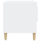 vidaXL Mesitas de noche 2 uds madera contrachapada blanco 50x46x50 cm vidaXL Mesitas de noche 2 uds madera contrachapada blanco 50x46x50 cm