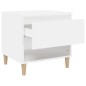 vidaXL Mesitas de noche 2 uds madera contrachapada blanco 50x46x50 cm vidaXL Mesitas de noche 2 uds madera contrachapada blanco 50x46x50 cm