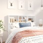 vidaXL Mueble cabecero blanco brillante 120x19x103,5 cm vidaXL Mueble cabecero blanco brillante 120x19x103,5 cm