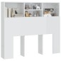 vidaXL Mueble cabecero blanco brillante 120x19x103,5 cm vidaXL Mueble cabecero blanco brillante 120x19x103,5 cm