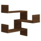 vidaXL Estanterías de esquina de pared 2uds marrón roble 40x40x50 cm vidaXL Estanterías de esquina de pared 2uds marrón roble 40x40x50 cm