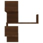 vidaXL Estanterías de esquina de pared 2uds marrón roble 40x40x50 cm vidaXL Estanterías de esquina de pared 2uds marrón roble 40x40x50 cm