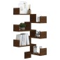 vidaXL Estanterías de esquina de pared 2uds marrón roble 40x40x50 cm vidaXL Estanterías de esquina de pared 2uds marrón roble 40x40x50 cm