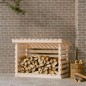 vidaXL Leñero de madera maciza de pino 108x73x79 cm vidaXL Leñero de madera maciza de pino 108x73x79 cm