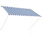 vidaXL Toldo retráctil 200x150 cm azul y blanco vidaXL Toldo retráctil 200x150 cm azul y blanco
