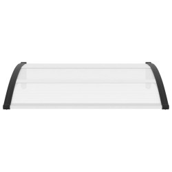 vidaXL Marquesina para puerta PC negro y transparente 120x80 cm 