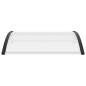 vidaXL Marquesina para puerta PC negro y transparente 120x80 cm vidaXL Marquesina para puerta PC negro y transparente 120x80 cm