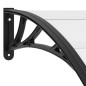 vidaXL Marquesina para puerta PC negro y transparente 120x80 cm vidaXL Marquesina para puerta PC negro y transparente 120x80 cm