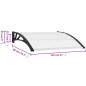 vidaXL Marquesina para puerta PC negro y transparente 120x80 cm vidaXL Marquesina para puerta PC negro y transparente 120x80 cm