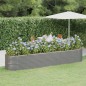vidaXL Jardinera arriate acero recubrimiento polvo gris 368x80x68 cm vidaXL Jardinera arriate acero recubrimiento polvo gris 368x80x68 cm