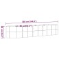 vidaXL Jardinera arriate acero recubrimiento polvo gris 368x80x68 cm vidaXL Jardinera arriate acero recubrimiento polvo gris 368x80x68 cm