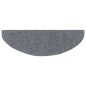 vidaXL Alfombrilla escaleras 15ud tela punzonada 65x21x4cm gris claro