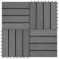 vidaXL Baldosas porche relieve profundo WPC 30x30 cm 1 m² gris 11 uds vidaXL Baldosas porche relieve profundo WPC 30x30 cm 1 m² gris 11 uds
