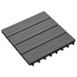 vidaXL Baldosas porche relieve profundo WPC 30x30 cm 1 m² gris 11 uds vidaXL Baldosas porche relieve profundo WPC 30x30 cm 1 m² gris 11 uds