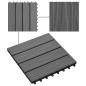 vidaXL Baldosas porche relieve profundo WPC 30x30 cm 1 m² gris 11 uds vidaXL Baldosas porche relieve profundo WPC 30x30 cm 1 m² gris 11 uds