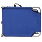 vidaXL Tumbona plegable con toldo de aluminio azul