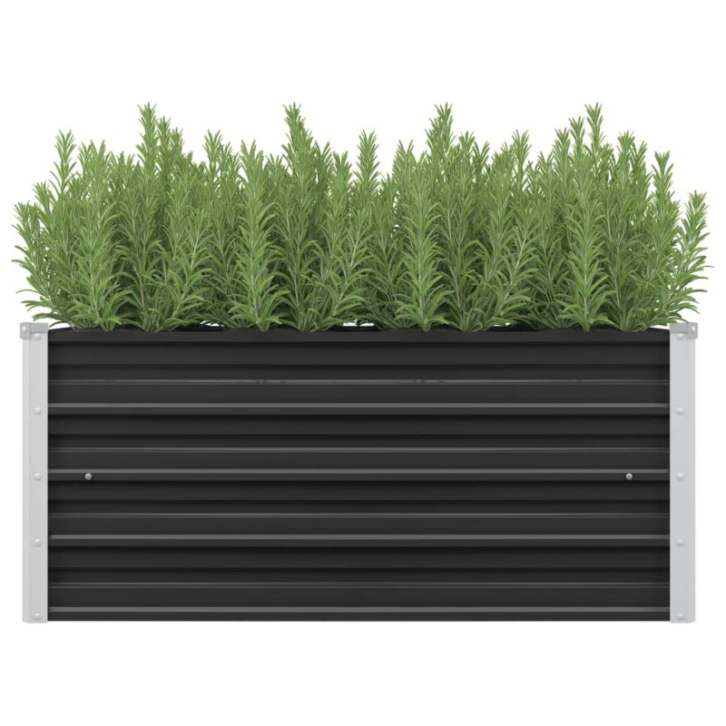 vidaXL Arriate de acero galvanizado gris antracita 100x40x45 cm vidaXL Arriate de acero galvanizado gris antracita 100x40x45 cm