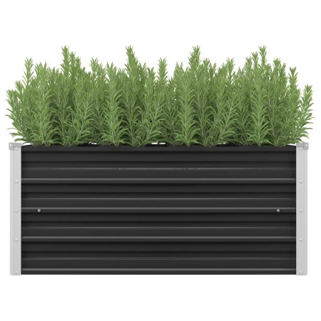 vidaXL Arriate de acero galvanizado gris antracita 100x40x45 cm
