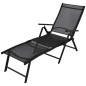 vidaXL Tumbona plegable de aluminio negra vidaXL Tumbona plegable de aluminio negra