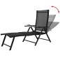 vidaXL Tumbona plegable de aluminio negra vidaXL Tumbona plegable de aluminio negra