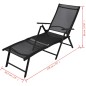 vidaXL Tumbona plegable de aluminio negra vidaXL Tumbona plegable de aluminio negra