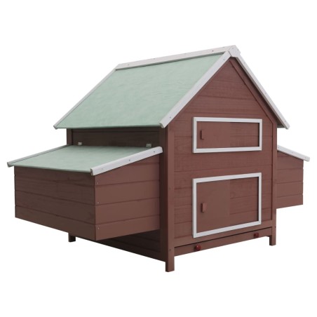 vidaXL Gallinero de madera marrón 157x97x110 cm