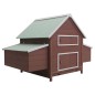 vidaXL Gallinero de madera marrón 157x97x110 cm