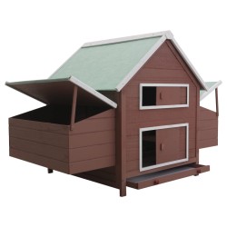 vidaXL Gallinero de madera marrón 157x97x110 cm