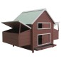 vidaXL Gallinero de madera marrón 157x97x110 cm