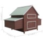 vidaXL Gallinero de madera marrón 157x97x110 cm