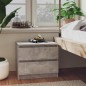 vidaXL Mesita de noche madera contrachapada gris hormigón 50x39x43,5cm