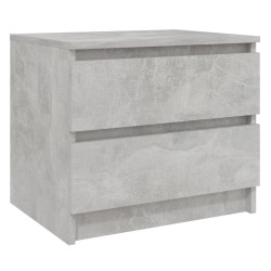 vidaXL Mesita de noche madera contrachapada gris hormigón 50x39x43,5cm