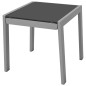 vidaXL Tumbonas con mesita aluminio negro vidaXL Tumbonas con mesita aluminio negro