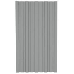vidaXL Panel para tejado acero galvanizado gris 36 unidades 80x45 cm