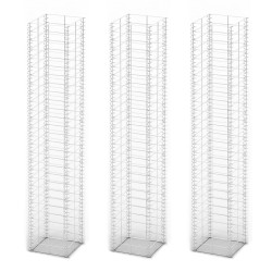 vidaXL Cestas de muro de gaviones alambre galvanizado 25x25x150cm 3 ud 