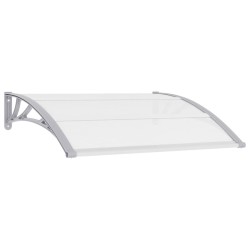 vidaXL Marquesina para puerta PC gris y transparente 120x80 cm 