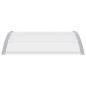 vidaXL Marquesina para puerta PC gris y transparente 120x80 cm vidaXL Marquesina para puerta PC gris y transparente 120x80 cm