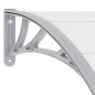 vidaXL Marquesina para puerta PC gris y transparente 120x80 cm vidaXL Marquesina para puerta PC gris y transparente 120x80 cm